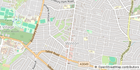 Map of Bournemouth, Dorset