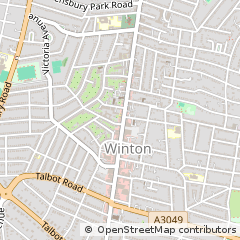 Map of Bournemouth, Dorset