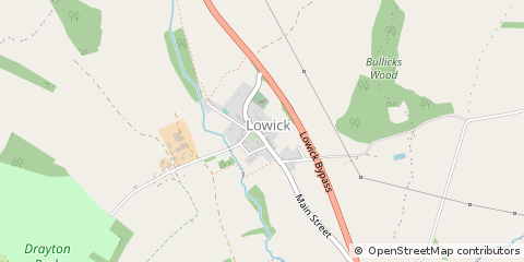 Map of Kettering, Northamptonshire
