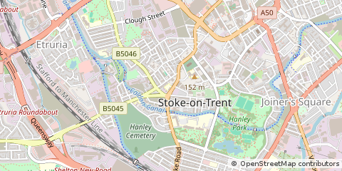 Map of Stoke-on-Trent, Staffordshire