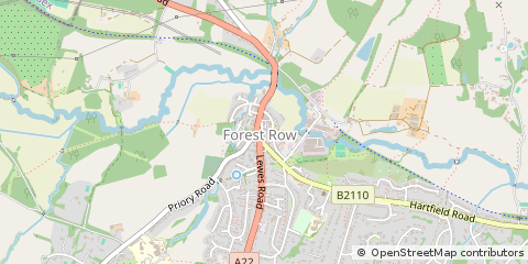 Map of Forest ROW, East Sussex