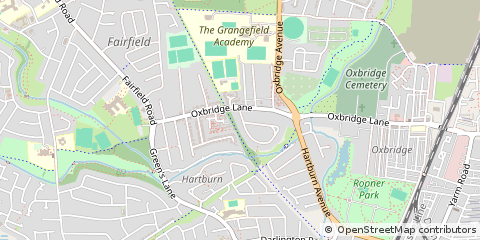Map of Stockton-on-Tees, Cleveland
