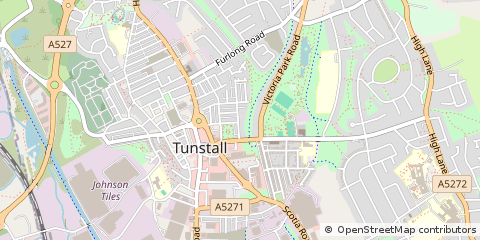 Map of Stoke-on-Trent, Staffordshire