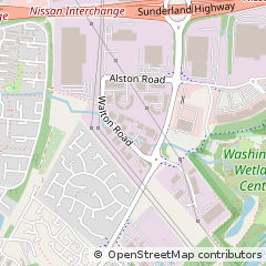 Map of Washington, Tyne and Wear
