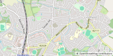 Map of Haywards Heath, West Sussex