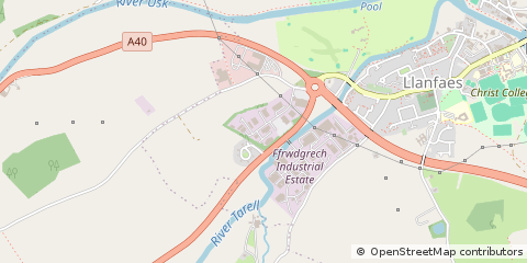 Map of Brecon, Powys