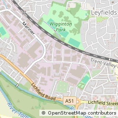 Map of Tamworth, Staffordshire
