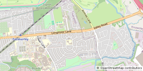 Map of Fazakerley, Merseyside