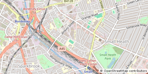 Map of Birmingham, West Midlands
