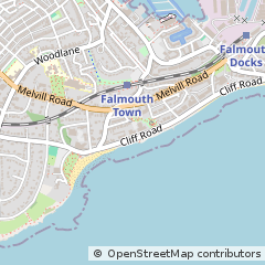 Map of Falmouth, Cornwall
