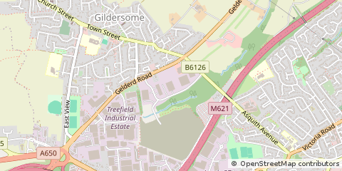 Map of Leeds, West Yorkshire