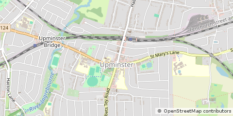 Map of Upminster, Essex