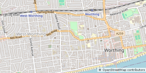Map of Worthing