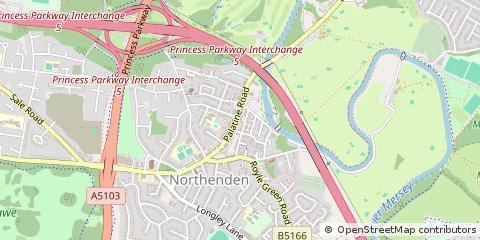 Map of Northenden, Manchester