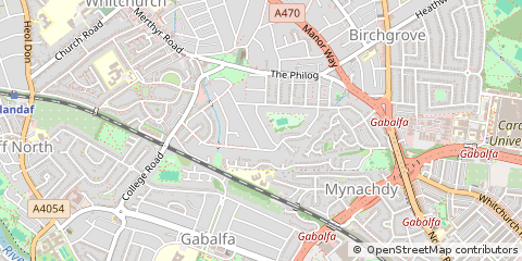 Map of Cardiff, South Glamorgan