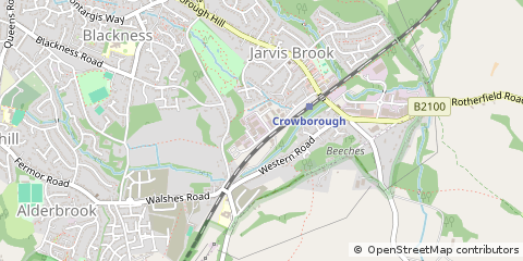Map of Crowborough, East Sussex