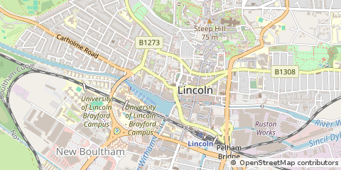 Map of Lincoln, Lincolnshire