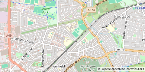 Map of Warrington
