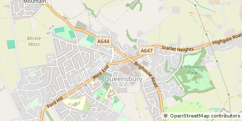 Map of Bradford, West Yorkshire