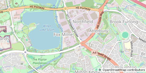 Map of Milton Keynes, Buckinghamshire