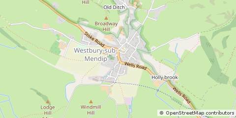 Map of Wells, Somerset