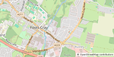 Map of Sidcup, Kent
