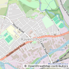 Map of Dewsbury, West Yorkshire