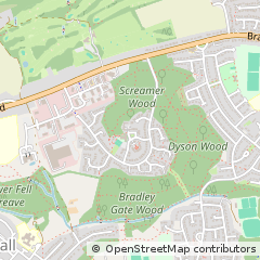 Map of Huddersfield, West Yorkshire