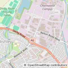 Map of Loughborough, Leicestershire