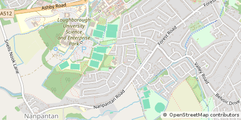 Map of Loughborough, Leicestershire