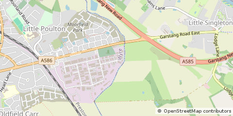 Map of Poulton-LE-Fylde, Lancashire
