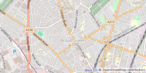Map of Croydon