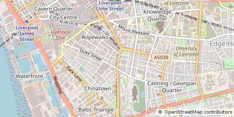 Map of Liverpool, Merseyside