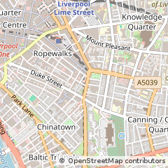 Map of Liverpool, Merseyside