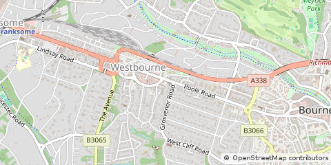 Map of Bournemouth, Dorset