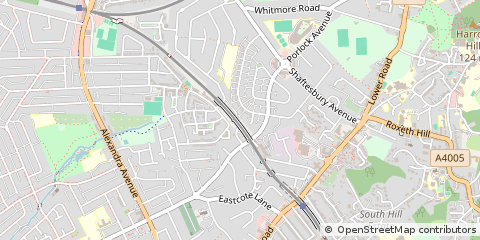 Map of Harrow, Middlesex