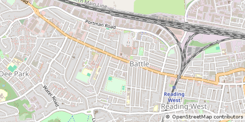 Map of Reading, Berkshire
