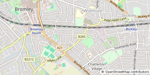 Map of Bromley, Kent