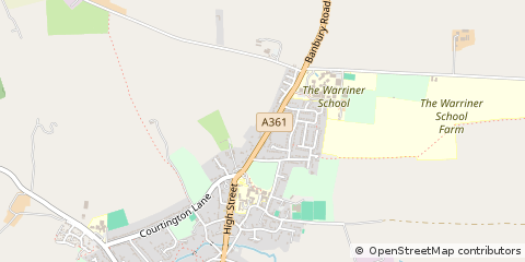 Map of Banbury, Oxfordshire
