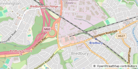 Map of Stockport, Cheshire