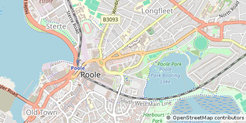 Map of Poole, Dorset