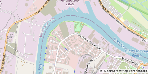 Map of Middlesbrough, North Yorkshire