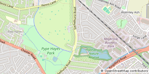 Map of Sutton Coldfield, West Midlands
