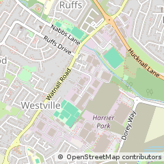 Map of Hucknall, Nottingham