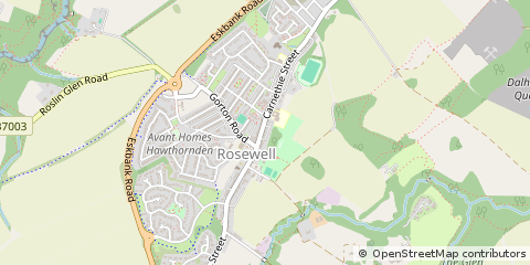 Map of Rosewell, Midlothian