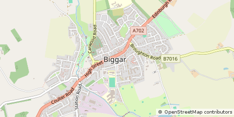 Map of Biggar, South Lanarkshire