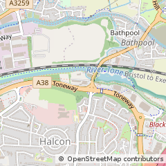 Map of Taunton, Somerset