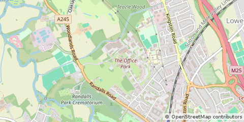 Map of Leatherhead, Surrey