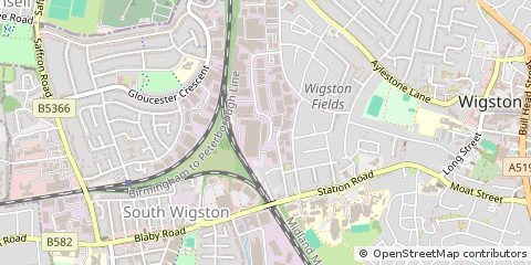 Map of Wigston, Leicester