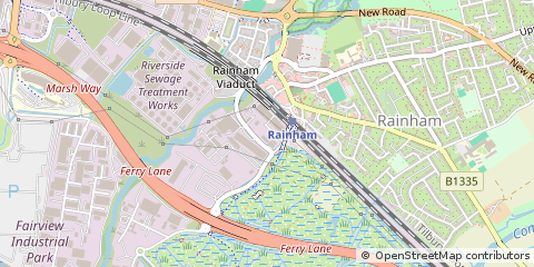 Map of Rainham, Essex, Essex
